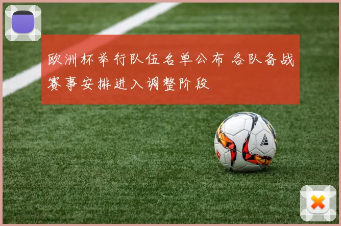 欧洲杯举行队伍名单公布 各队备战赛事安排进入调整阶段